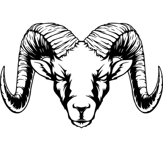 Ram Horns Sheep Zoo Wild Animal Mascot .SVG .EPS .PNG Instant