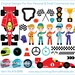 Racing Car Champion Clip Art, For Personal and Small Commercial Use. B-0098