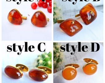 Vintage Amber Cufflinks, Baltic Amber, triangular Cufflinks, Art Deco Cufflinks, Mens Jewelry, Mad Men fan, Honey Warm Caramel