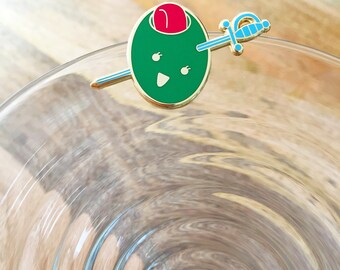 Martini Olive Hard Enamel Pin