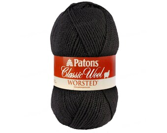 MERCURY Patons Classic Wool yarn. A Silvery, Charcoal, blue like Gunmetal Grey. 100% Pure Wool great for felting. 3.5oz 100g Worsted wool <
