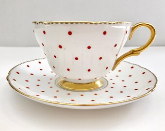 Shelley Polka Dot Tea Cup & Saucer Teacup
