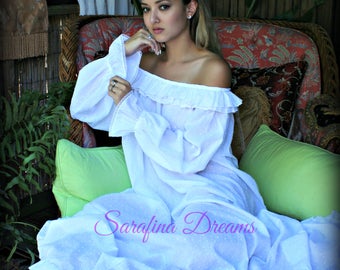 100% Cotton Nightgown Dotted Swiss Cotton Lingerie Cotton Sleepwear Summer Nightgown Bridal Honeymoon Wedding Lingerie Cotton Gown