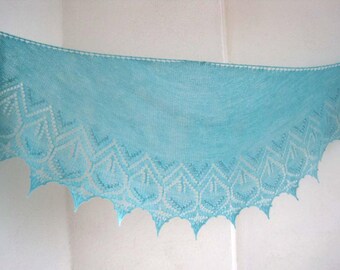 Lois Crescent Shaped Lace Shawl Knitting Pattern - Instant download PDF