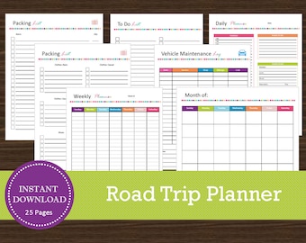 Road Trip Budget and Expense Tracker Printable and Editable