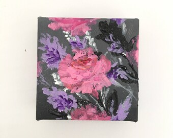 Midnight blooms - original acrylic painting