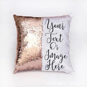 Custom Sequin Pillow, Funny Mermaid Pillow, Hidden Message Pillow, Custom Pillow, Stocking Stuffer, Christmas Gifts, Throw Pillows