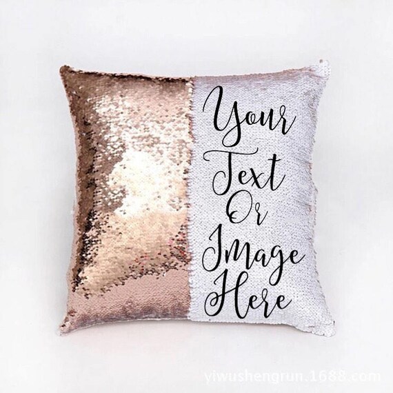 Custom Sequin Pillow Funny Mermaid Pillow Hidden Message