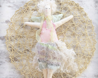 Handmade Cloth Fairy Doll about 34 cm tall by NoosaForestFairies