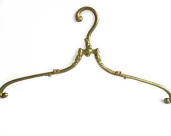 1 (ONE) Wedding Dress Hanger, Brass Clothes Hanger, Clothes Hanger, Antique French Coat hanger, Wedding dress, Victorian Style. #70AG4B0KF