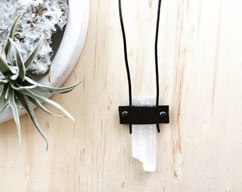 Selenite Crystal Necklace