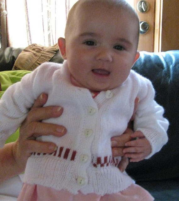 Items similar to Machine Knitting Infant VNeck Sweaters Pattern Sizes