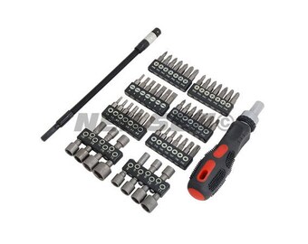 58PC Ratchet Handle Driver With Flexible Screwdriver Bits, Nut driver Set CT1135
