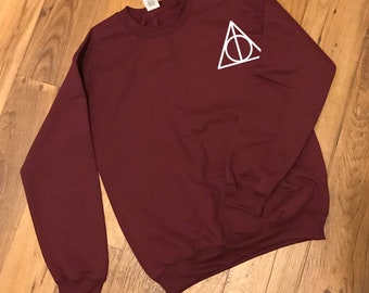 Deathly Hallows Sweatshirt, Harry Potter, Fan Sweatshirt, Clothing