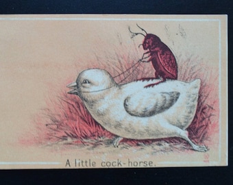 Victorian Trade Card Eugene Clewell Furniture PA Bug on Chick