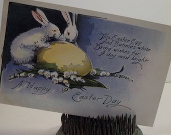 Vintage Easter Postcard Bunnies