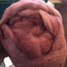 Wild Rose Hand dyed homegrown Corriedale roving for felting or spinning