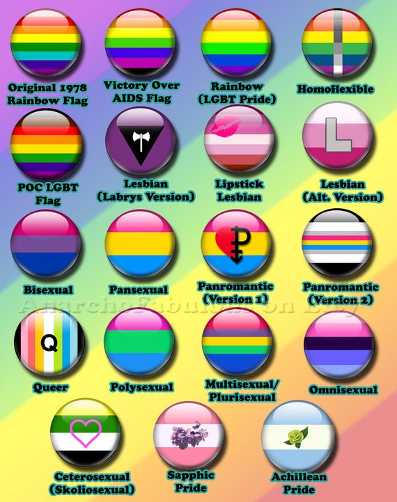 Sexual Orientation Pride Flag 1.5 Pinback Button