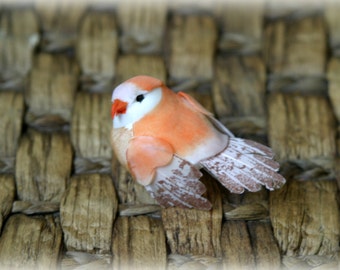 Orange Bird Crafting Embellishment for Scrapbooking, Cards, Altered Art, etc approx. 2.25" x 1.25" AN-010