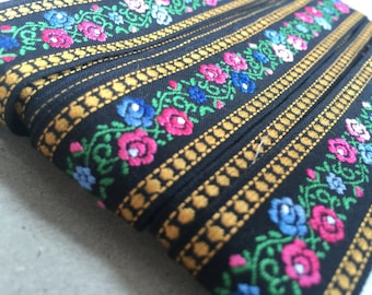 Vintage 70s Ribbon: Tyrolean costume Braid 2, 4cm x 1.00 m/1 yards