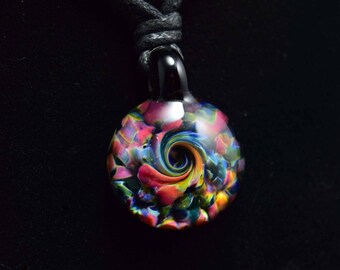 Borosilicate Glass Twisted Frit Pendant