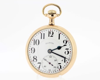 Gold Filled Illinois Pocket Watch 17 Jewel