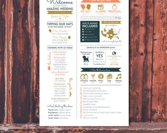 Custom Infographic Wedding Ceremony Program