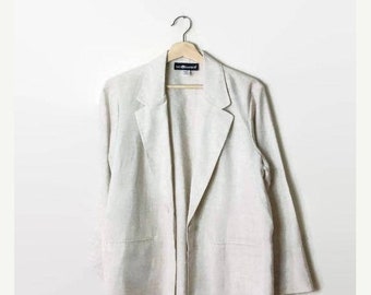ON SALE Vintage Simple Cream/Off white Slouchy Blazer/Cardigan from 90's*