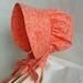 Easter Bonnet - Pioneer Bonnet - Baby Bonnet - Play Bonnet - Sun Hat - Holly Hobby Bonnet - Little Miss Muffet