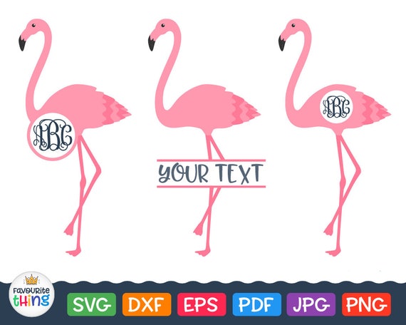 Download Flamingo Svg Files Flamingo Monogram Svg Circle & Split Frames