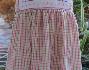 Smocked Snail Sundress Size 1 to 4