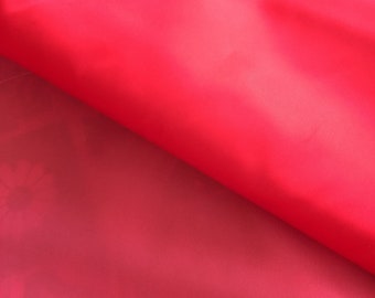 Red and pink reversible satin fabric 1 yd