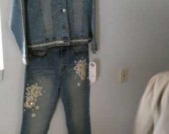 Vintage Embellished Denim set