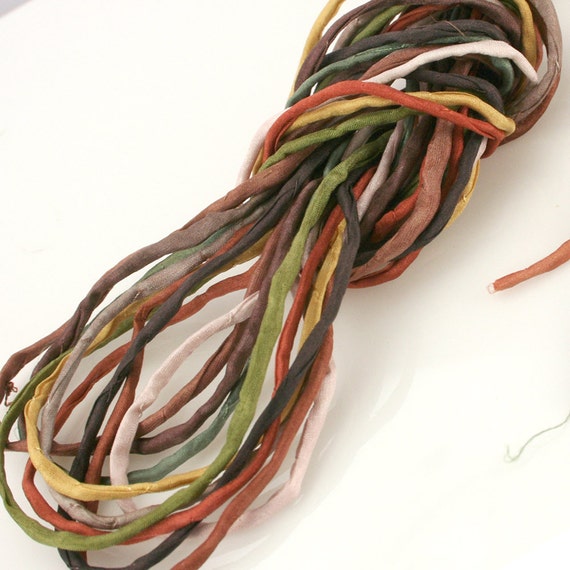 Silk Strings for Jewelry Making 10 ea 2mm Silk Strings Earths