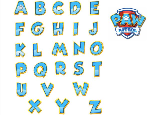 how to make paw patrol font