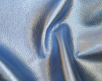 SKY BLUE Pebbled Metallic 8"x10" Soft cowhide shows the grain Leather 3-3.25oz/1.2-1.3mm PeggySueAlso™ E4100-19 Full hides available