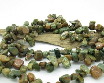 Stunning Rhyolite Large Nugget Beads, Natural Gemstone Bead, Multicolor Nugget Bead, 7x10-19x10mm