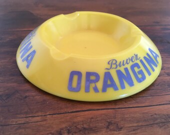 French advertising ashtray Orangina 1960 soft drink ashtray