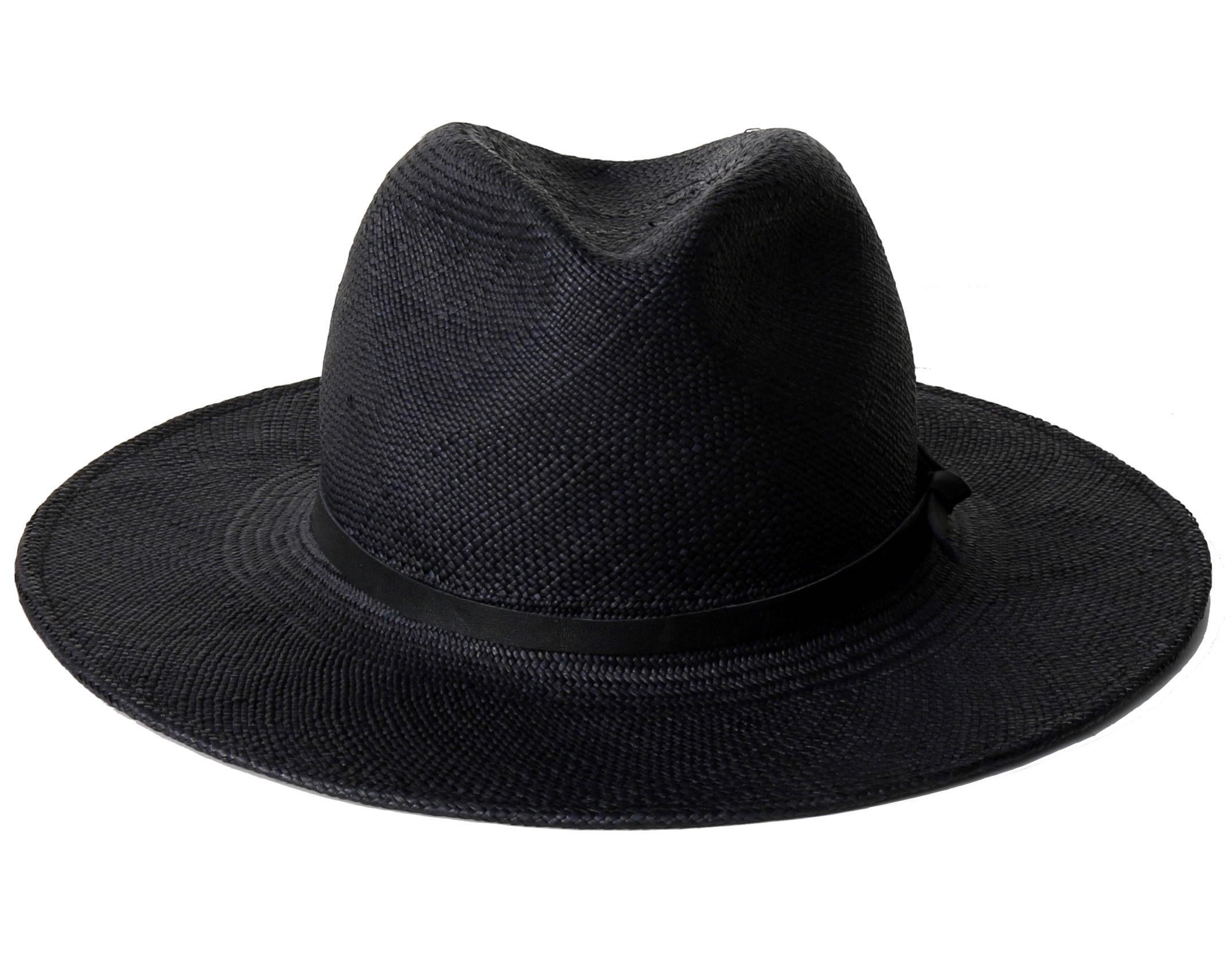 Black Panama Straw Fedora Hat Women's Hat Men's Hat