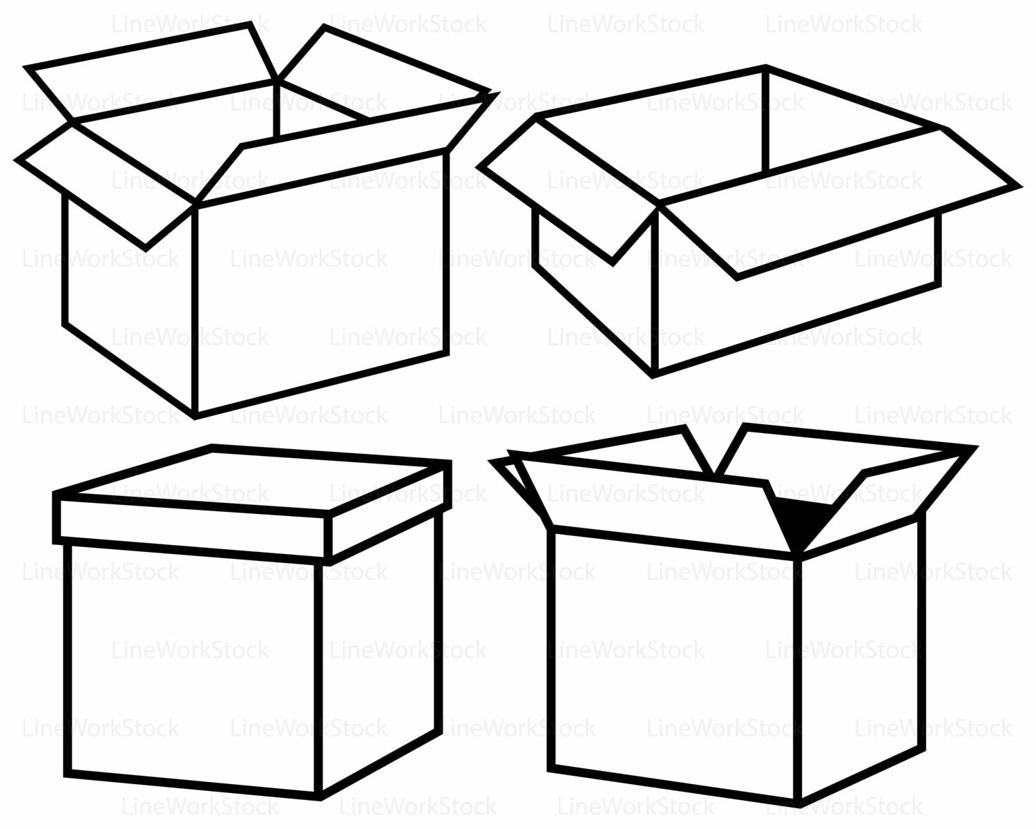 Cardboard box svg/cardboard box clipart/box svg/cardboard box
