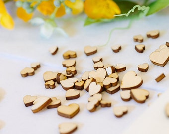 Wooden Hearts, Mini Mixed Heart,Scrapbook,Card Embellishments