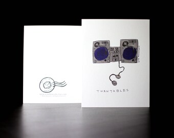 5.5"x4" Turntables (Ones and Twos) Greeting Cards