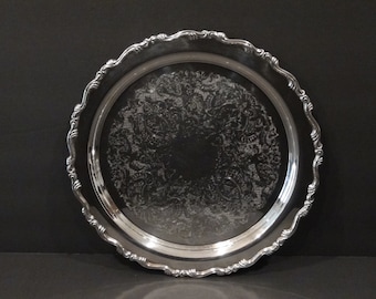 Silver Plate Tray / 12 1/2" / Oneida Silver / Serving Tray / Silverplate Tray / Wedding / Bridal Shower