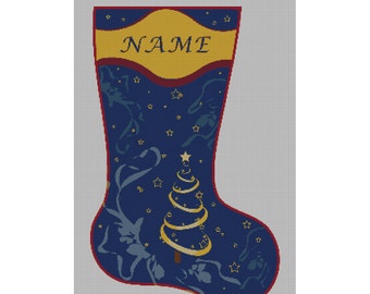 Personalized Needlepoint Christmas Stocking Canvas