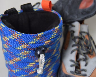Raven chalk bag: made from recycled climbing rope