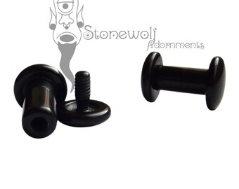 Delrin Threaded Barbell Bar Custom Made Internally Threaded for Stretched Tongue Piercings