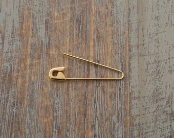 1.25 Inch gold safety pin movement solidarity pin safety pin brooch safety pin jewelry you are safe with me love wins peace ally jewelry