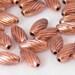 Oval Swirl Copper Metal Beads 7x3mm 50