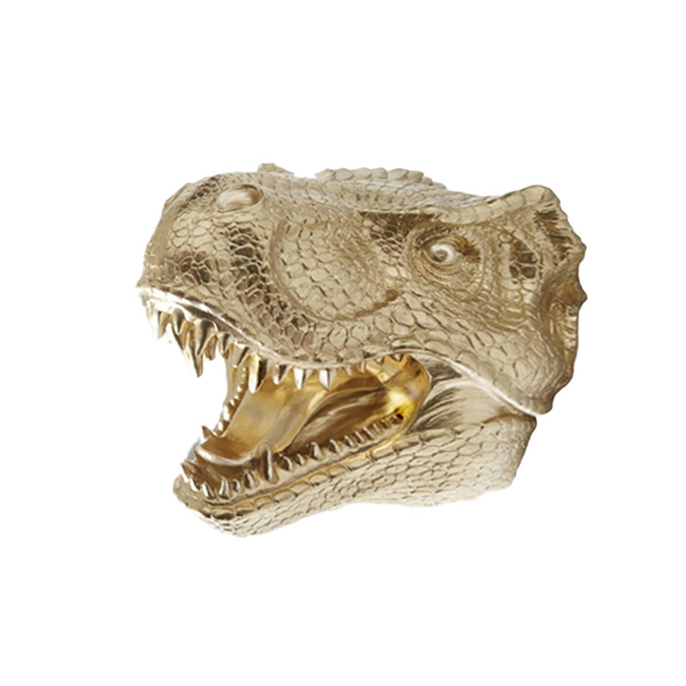 gold t rex head