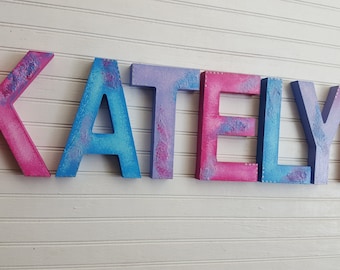 Name Wall Letters - Nursery Letters Boy - Nursery Letters Girl - Kids Name Art - Nursery Name Letters - Baby Name Letters